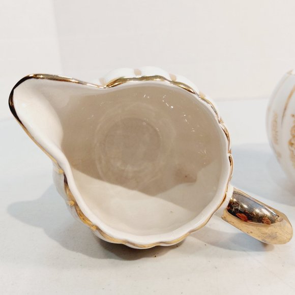 Vtg Gibsons Staffordshire Creamer and Sugar Set model #W777 - Picture 4 of 6
